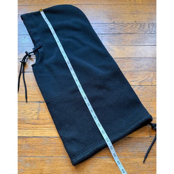 Navy Blue/Black Fleece Hood w/Drawstring sz OS (Unisex) - Picture 11 of 12